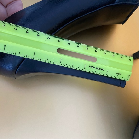 Stuart Weitzman Leather Platform Heels Peep Toe Black - Picture 15 of 16